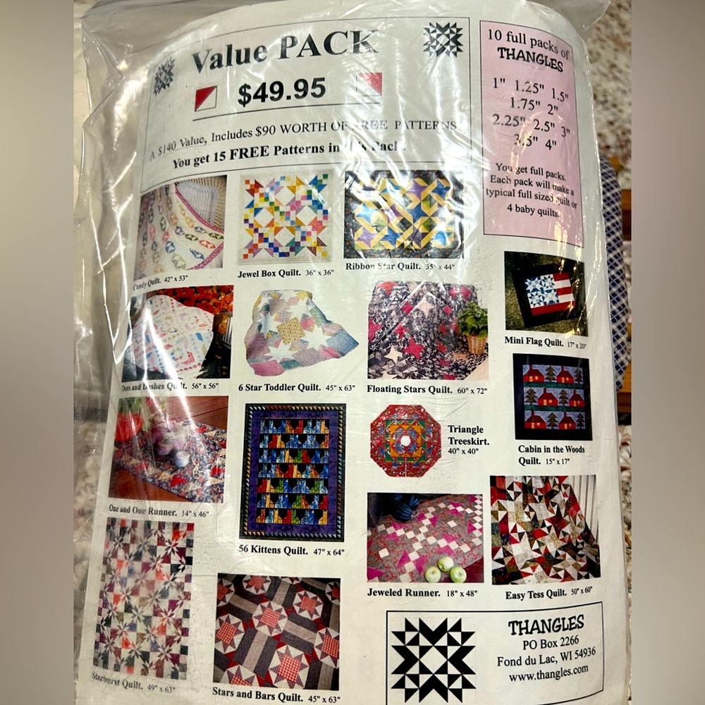 Quilters! Full Value Pack of Thangles